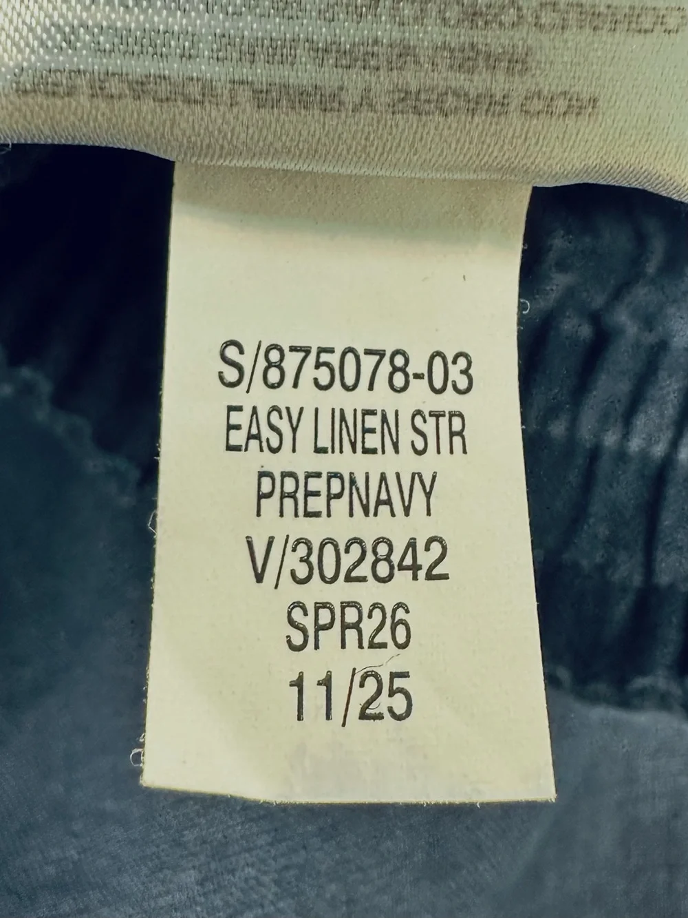 Banana Republic Easy Linen Pull on Pants Size Medium Straight Ankle Preppy Navy